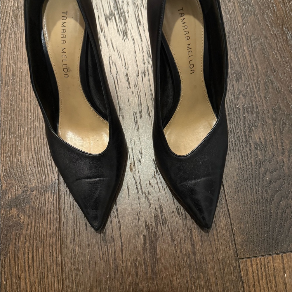Tamara Mellon Black Pointed Heels